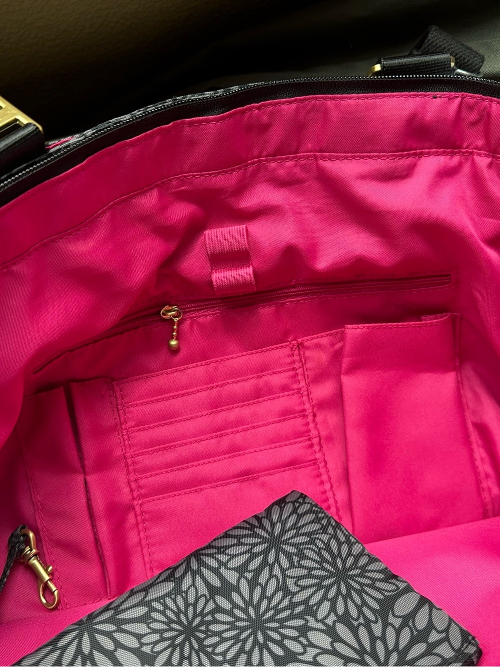 Baggalini Midnite Blossom Travel Tote - Picture 5 of 12